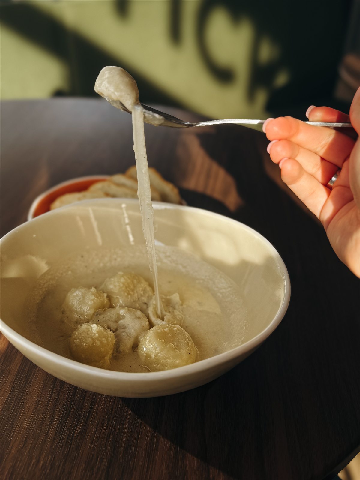 Fresh pasta being finished at da Cecot, Edmonton